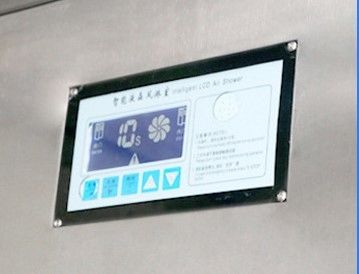 ISO-gecertificeerde luchtdouche voor twee personen. Auto deur en 201 roestvrij. 1600x1500x2100mm snelle luchtstroom.