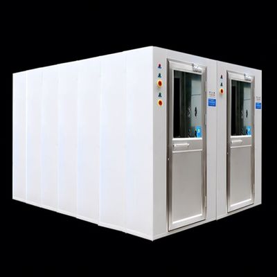 Gepersonaliseerde Cleanroom Lucht douche kamer met 0-99s verstelbare timer en 360° luchtstroomhoek in SUS304/poeder gecoate stalen plaat