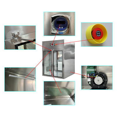 Gepersonaliseerde Clean Room Pass Box venster stofverwijderingsmachine Dispensing Booth OEM / ODM