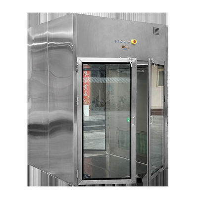 dubbele deur pass box vracht toegang lucht douche pass box voor de voedselverwerkende industrie geleid elektronica fabrieken