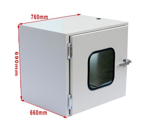 Gepersonaliseerde Lab Static Clean Room Pass Box met interne boogbehandeling en naadloze verbinding
