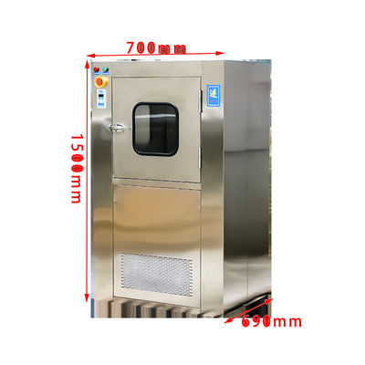 MRJH Single Story Flat Door Manual Control Interlock Interieur Exterior Alle roestvrij staal Air douche Pass Box