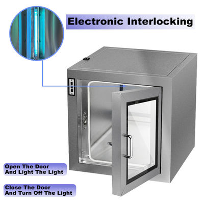 GMP-compliant 304 roestvrij staal Pharma Grade Pass Box met UV-sterilisatie en mechanisch interlock