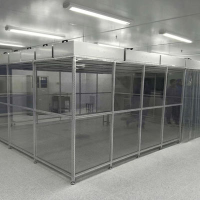 Draagbaar modulair schoonruimtesysteem met glazen deuren en aanpasbaar ontwerp voor de medische en voedingsindustrie