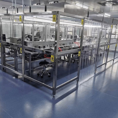 Draagbaar modulair schoonruimtesysteem met glazen deuren en aanpasbaar ontwerp voor de medische en voedingsindustrie