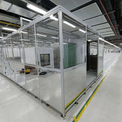 GMP-gecertificeerde modulaire schoonruimte klasse 100-10000 Draagbare stofvrije ruimte aanpasbaar voor industrieel gebruik