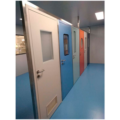 Moderne Polymer Cleanroom Steel Door Dubbelglazen Roestvrij staal Ziekenhuisdeur