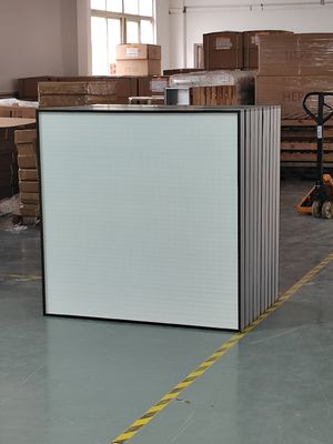 Slim ademend Hepa-luchtfilter met hoge dichtheid Aluminiumframe Luchtfilters met hoge doorstroming