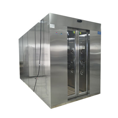 GMP Pharma Air Shower met 304 roestvrij staalconstructie, dubbelzijdige douche en microcomputercontrole