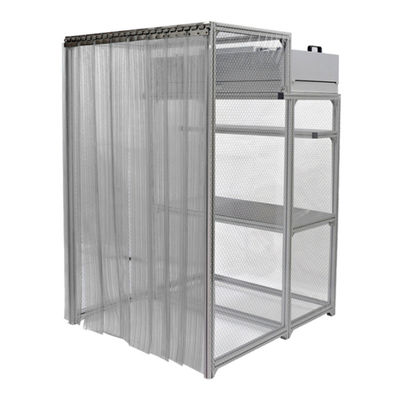 Cleanroom-cabine van ISO-klasse 5 met antistatische aluminium constructie en instelbare luchtstroomregeling