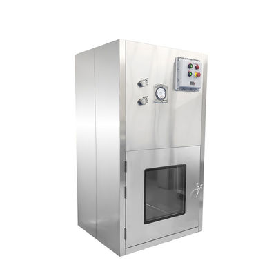 ATEX-conform explosiebestendig laminair stroomoverdrachtsvenster met ISO klasse 5 luchtstroom en 304 roestvrijstalen constructie voor veilige GMP Pharma-doorvoer