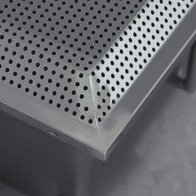 584×584×480mm Nul-lekkage IP55-geclassificeerde vloeistoftrog HEPA-ventilatie voor halfgeleider-cleanroom-luchttoevoer
