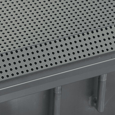 584×584×480mm Nul-lekkage IP55-geclassificeerde vloeistoftrog HEPA-ventilatie voor halfgeleider-cleanroom-luchttoevoer
