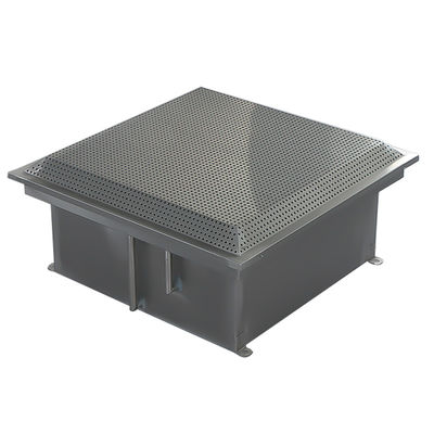 584×584×480mm Nul-lekkage IP55-geclassificeerde vloeistoftrog HEPA-ventilatie voor halfgeleider-cleanroom-luchttoevoer