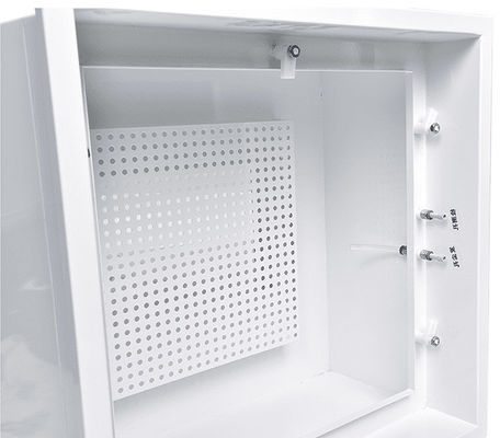 ISO 14644-gecertificeerde HEPA-luchtuitlaat met 1000 CMH-luchtstroom en koudplaatgeverfde afwerking voor cleanrooms