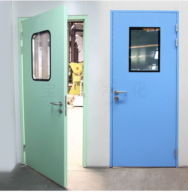 Hygiënische stalen cleanroomdeur met aangepaste afmetingen en luchtdichte afdichting voor industriële toepassingen