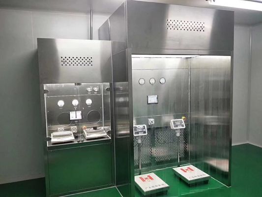 GMP-conforme weegcabine met HEPA-filtratie en SUS304 roestvrijstalen constructie voor stofbeheersing