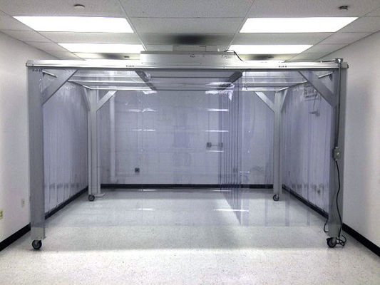 Op maat gemaakte cleanroombehuizing met 304 roestvrijstalen frame, ISO-klasse 5-conformiteit en 34× FFU HEPA-filtratie