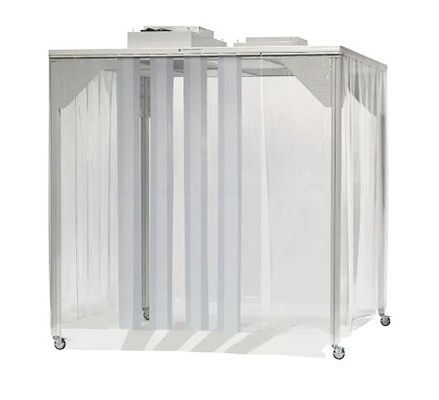 ISO 5 Clean Booth met HEPA FFU-systeem. Modulair en mobiel ontwerp voor laboratoria/elektronica.