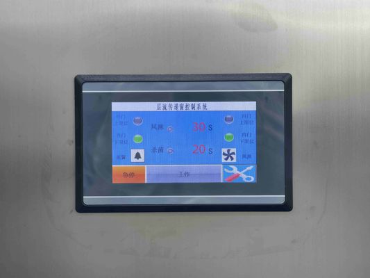 Verticale liftdeur laminar flow pass-through kast met HEPA-filter en SUS304 roestvrijstalen constructie