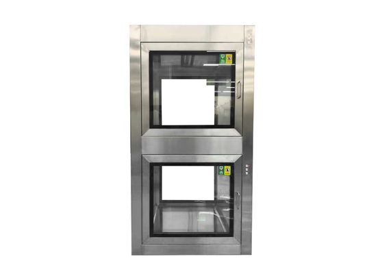 Tweekamer roestvrijstalen elektronische vergrendelingspasdoos met UV-sterilisatie voor controle van cleanroomverontreiniging