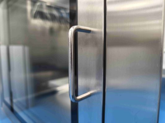 Tweekamer roestvrijstalen elektronische vergrendelingspasdoos met UV-sterilisatie voor controle van cleanroomverontreiniging