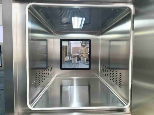Automatische deur Laminar Flow Pass Box met HEPA-gefilterde ISO Class 5 luchtzuiverheid en gemotoriseerde schuifdeuren