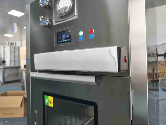 Auto-Door Laminar Flow Pass Box. HEPA-gefilterde touchless transfer voor kritieke zones.