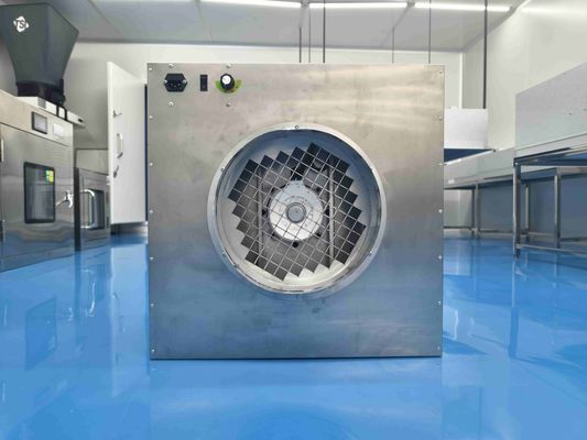 Eenheid voor het filteren van ventilatoren met omgekeerde zuigkracht met flenspoort en hoog efficiënte filtratie voor schoonruimtes
