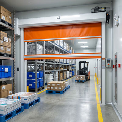 Industriële hogesnelheidsoproldeur met ISO 13849-veiligheidscertificering en een bereik van -30 °C tot +70 °C met dubbele veiligheidssensoren