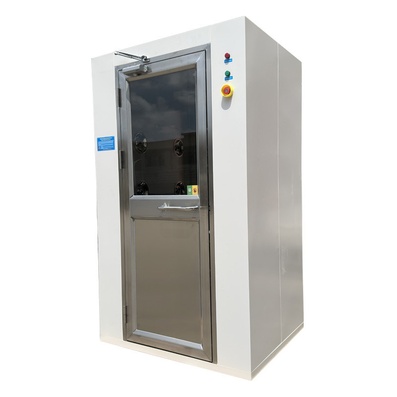 FDA-compliant 304 roestvrij staal lucht douche met convexe deur voor farmaceutische en voedingsmiddelen cleanrooms