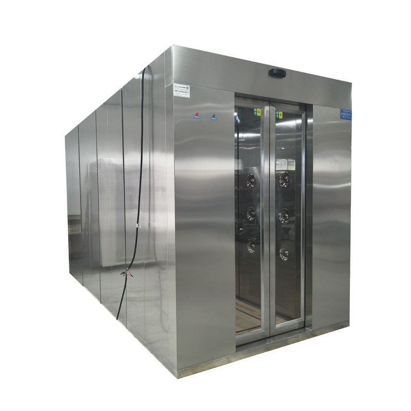 GMP Pharma Air Shower met 304 roestvrij staalconstructie, dubbelzijdige douche en microcomputercontrole