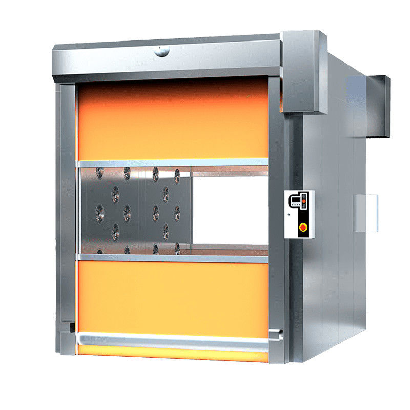 High-Speed Rolling Door Air Shower met HEPA 99,995% Filtratie & Veiligheidssensoren