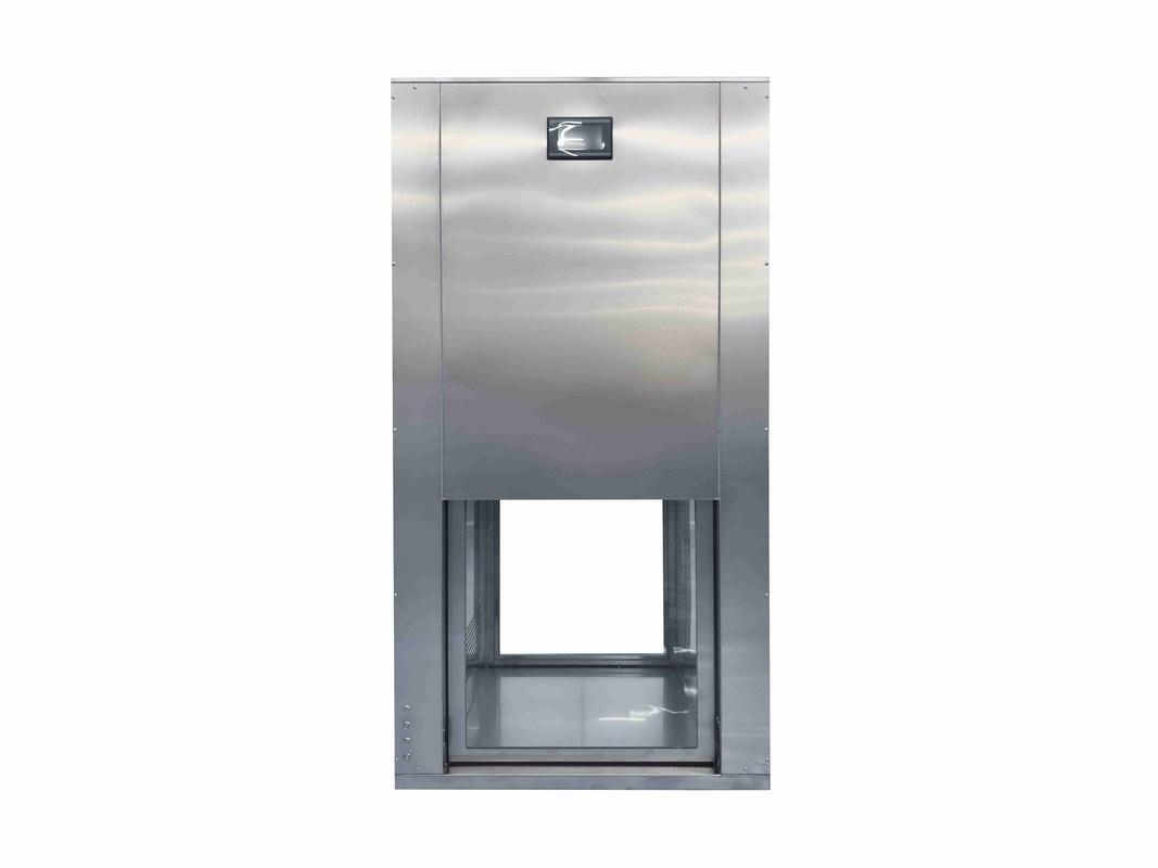 Verticale liftdeur laminar flow pass-through kast met HEPA-filter en SUS304 roestvrijstalen constructie